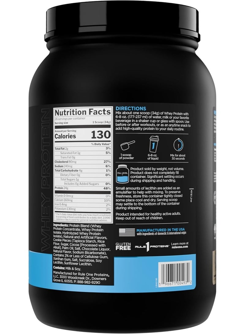 Rule1 Rule 1 Whey Protein – 24g Fast-Acting Protein from All-Whey Sources with Naturally Occurring EAAs & BCAAs for Workout Recovery or Anytime Use, Cookies and Cream - Image 2